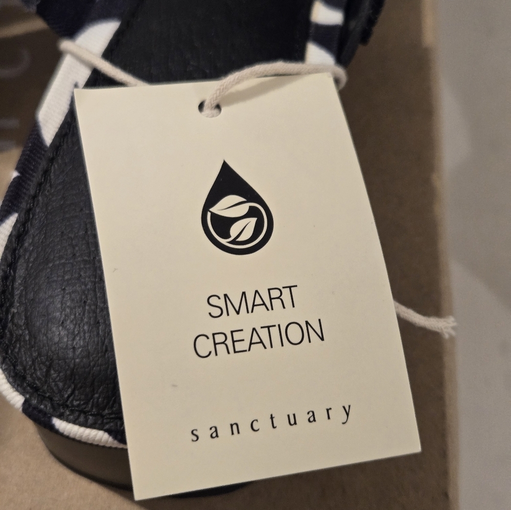 Sanctuary Black and White Beaded Sandals - Picture 8 of 8
